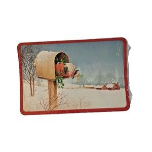 NOS‎ Vintage Hallmark Christmas Postcards Set of 20 Season’s Greetings Mailbox